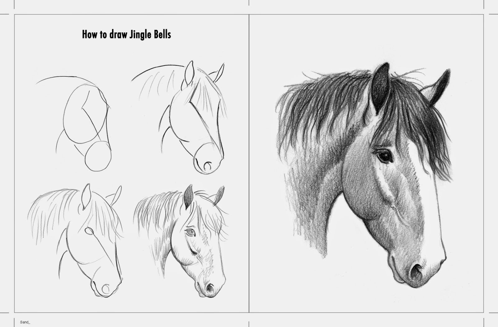 Рисунок лошади карандашом легко и просто поэтапно (50 фото)