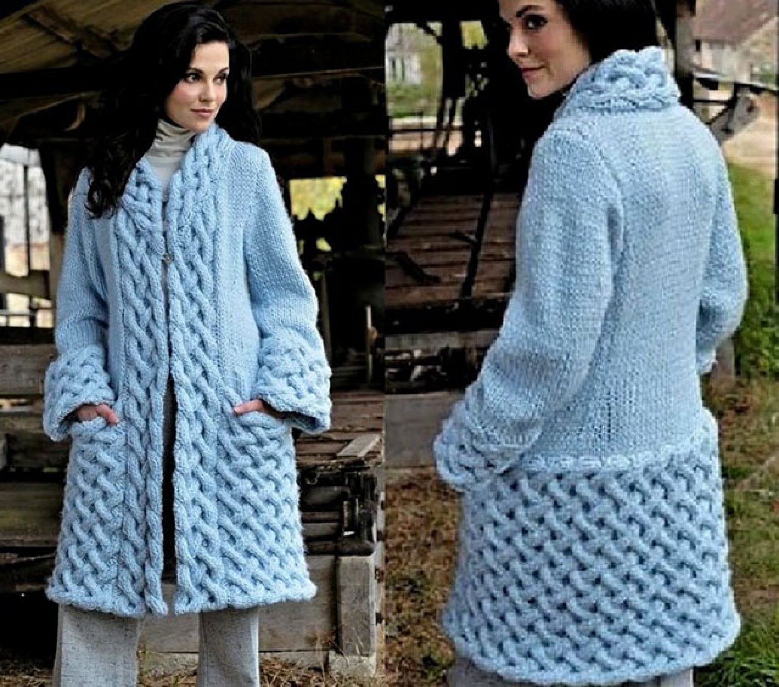 Зимнее вязаное пальто спицами «Счастливая зима»! — 8 ответов | форум Babyblog
