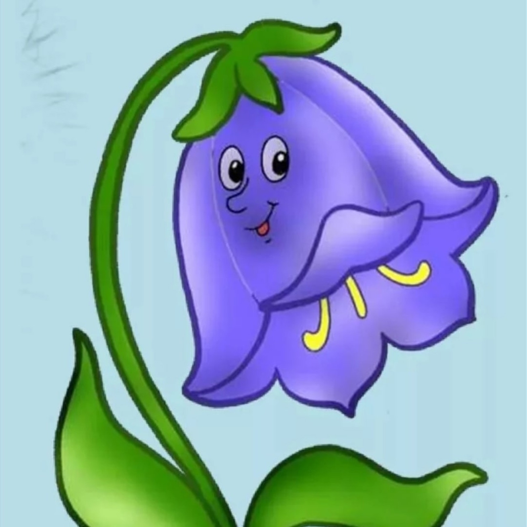 Картинка цветка колокольчика для детей