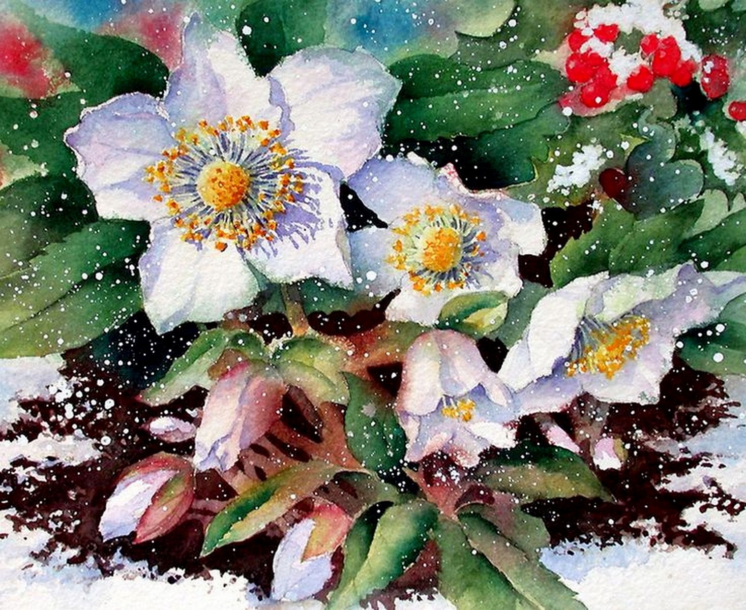 Цветы зимой (46 фото)