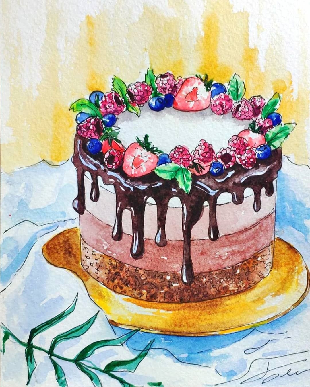 ШОКОЛАДНЫЙ торт с ЯГОДАМИ | Вкусный торт украшенный ягодами (рецепт торта) | Chocolate Cake recipe