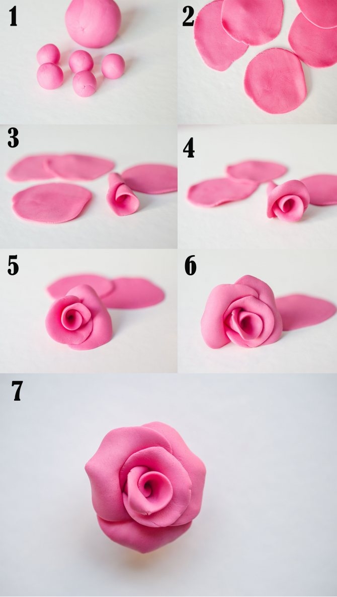 Как сделать из пластилина розу?