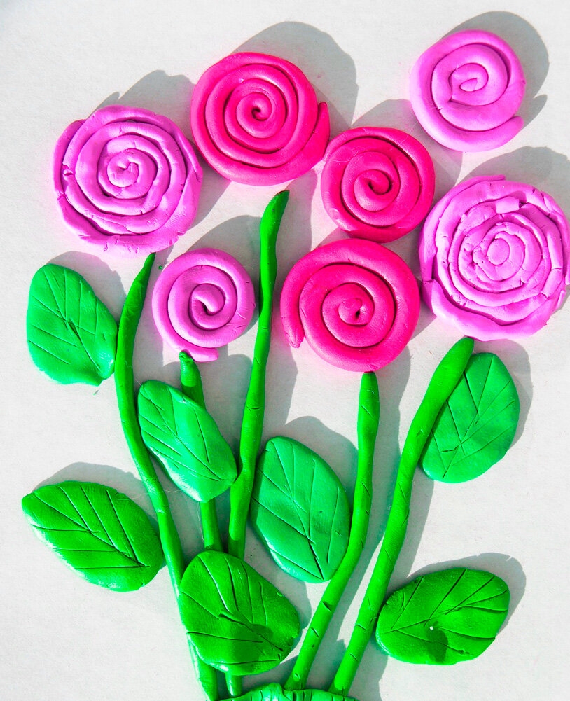 Цветы из мягкого пластилина своими руками - 66 фото