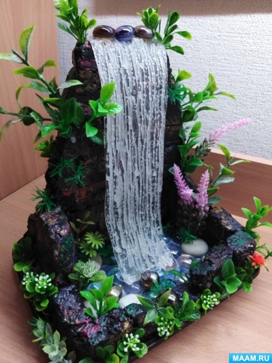 Декоративный водопад для дома: настольный фонтан и как сделать красоту на даче?