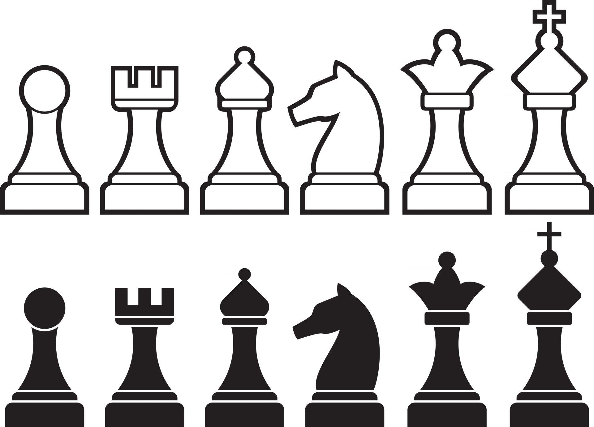 Шахматные фигуры на шахматной доске