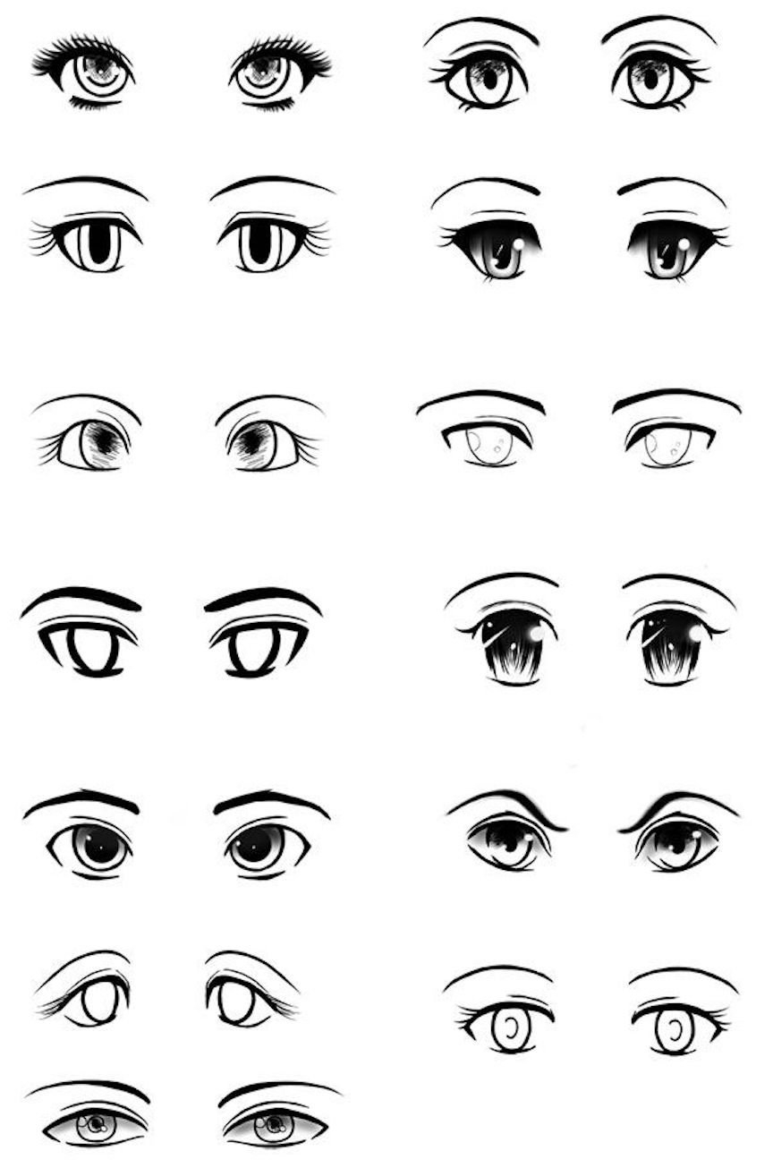 Как нарисовать глаза аниме | Рисуем глаза девушек в стиле аниме поэтапно