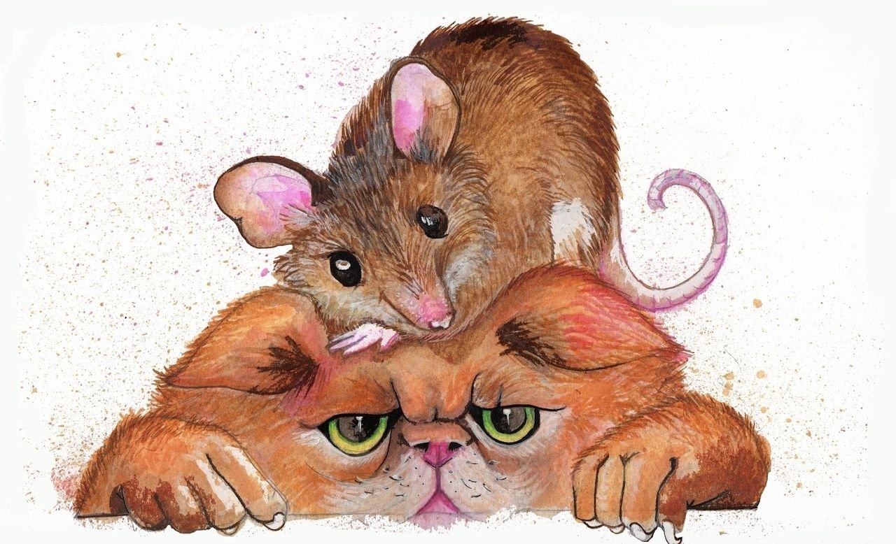 Идеи на тему «Кошки - мышки» () | кошки, кошачьи картины, кошачий арт