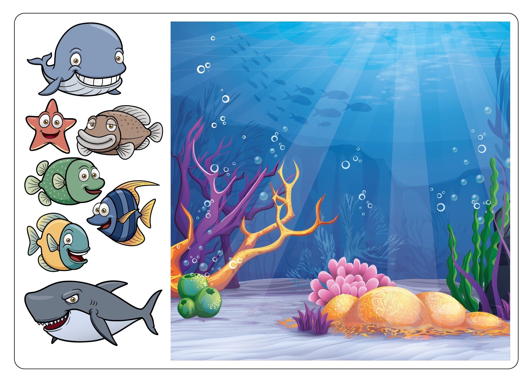 Подводный мир для дошкольников. Подводный мир на липучках. Подводные обитатели для детей. Игра морские обитатели. Детская морская игра