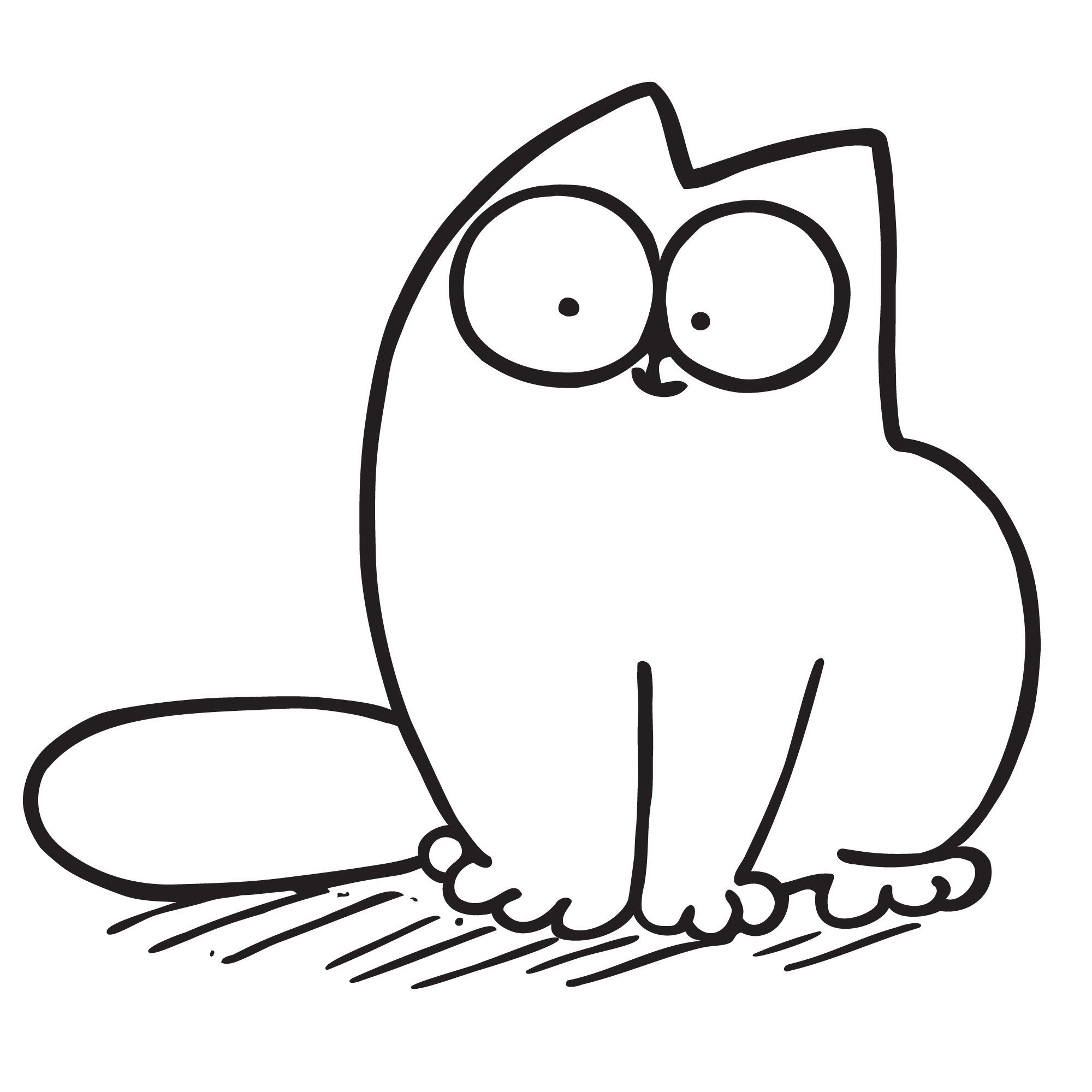 Простые картинки кота. Симонс Кэт. Картинки для срисовки котики. Рисунок легкий. Лёгкие рисунки.