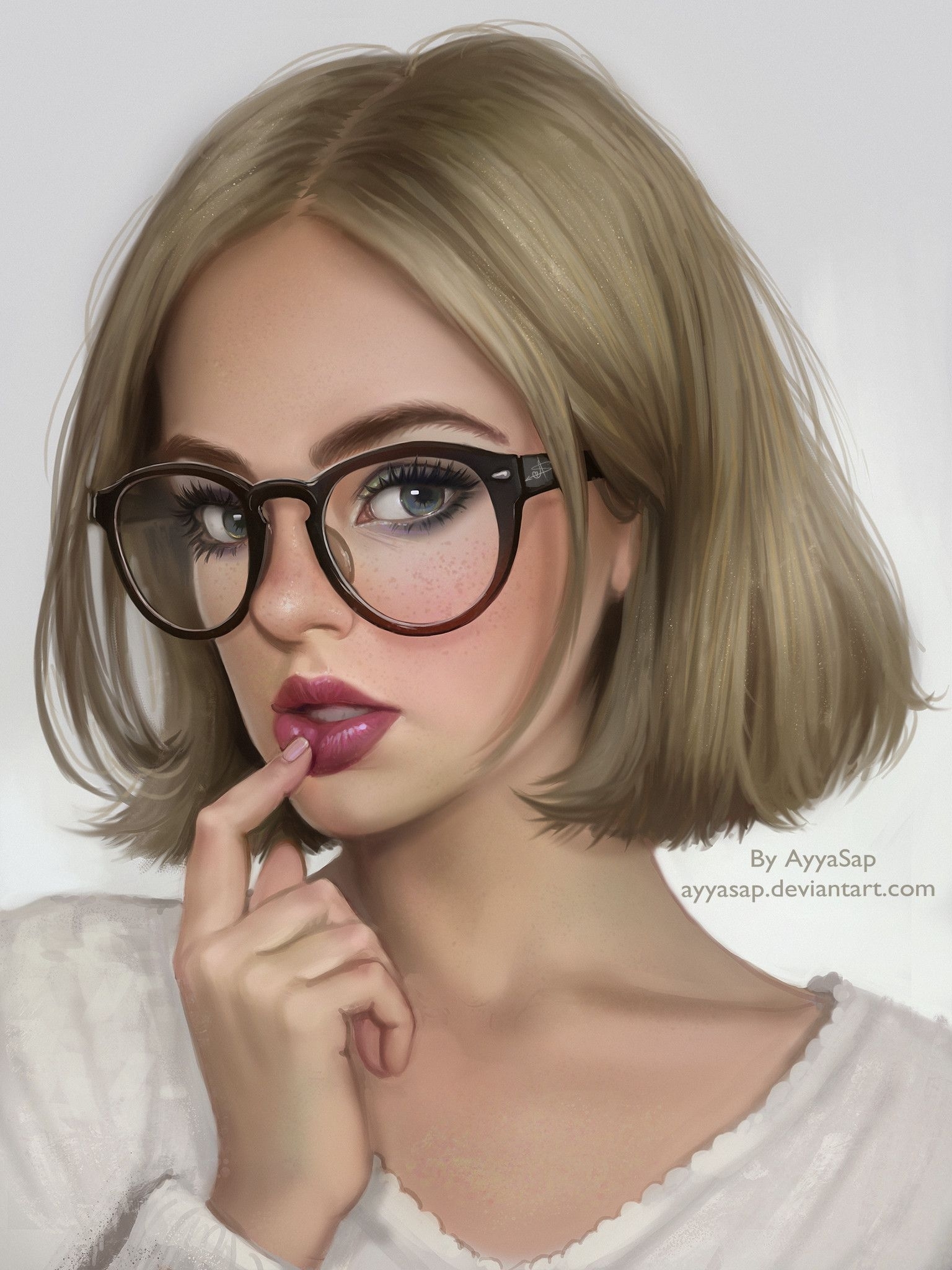 Красивые блондинки в очках — фото