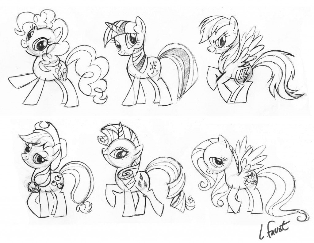 Как нарисовать пони, в том числе и героев сериала My Little Pony