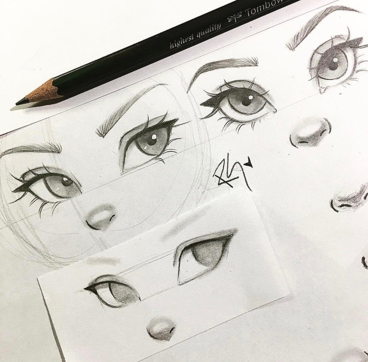 глаза рисунок карандашом мультяшные