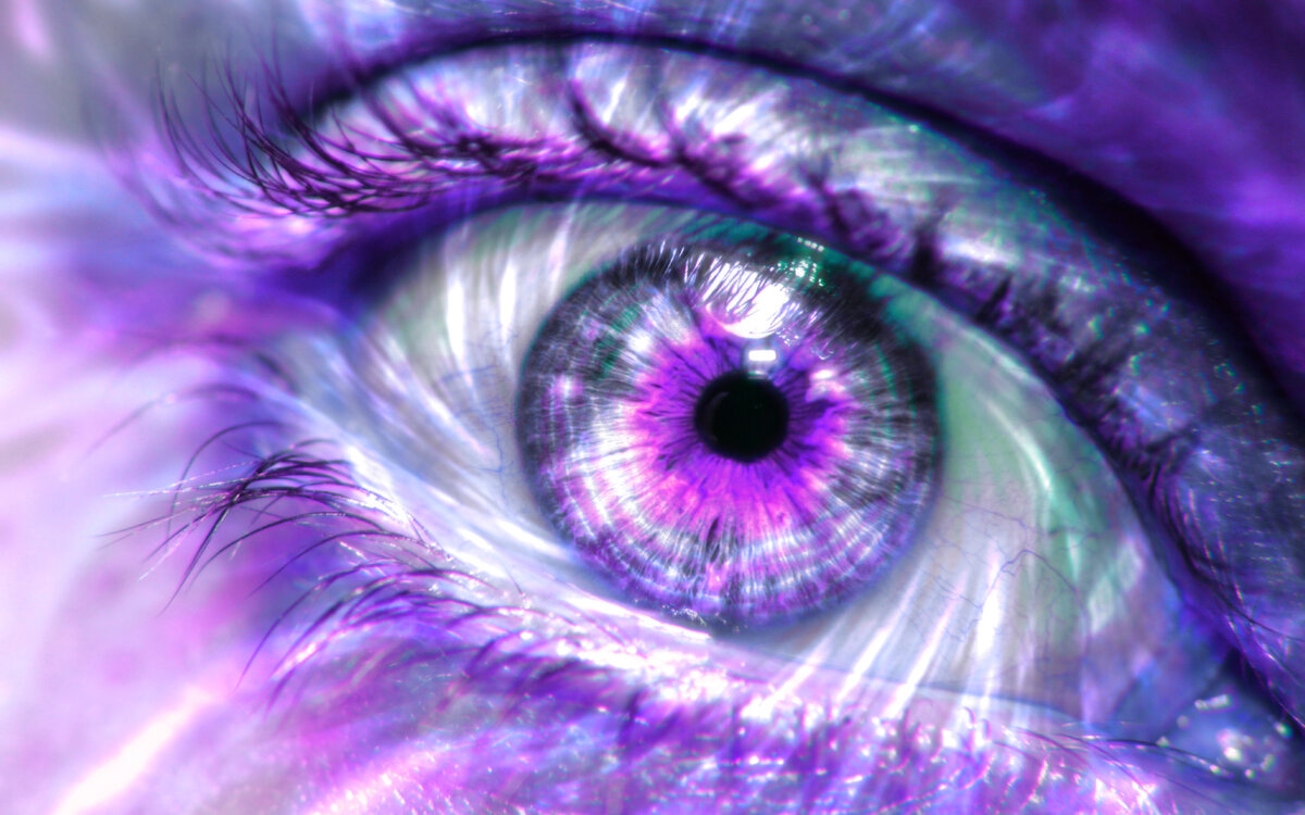 Природные фиолетовые глаза - 73 фото