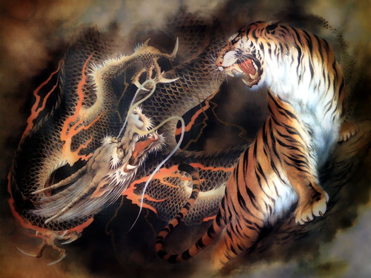 Тигр и змея в природе - 73 фото