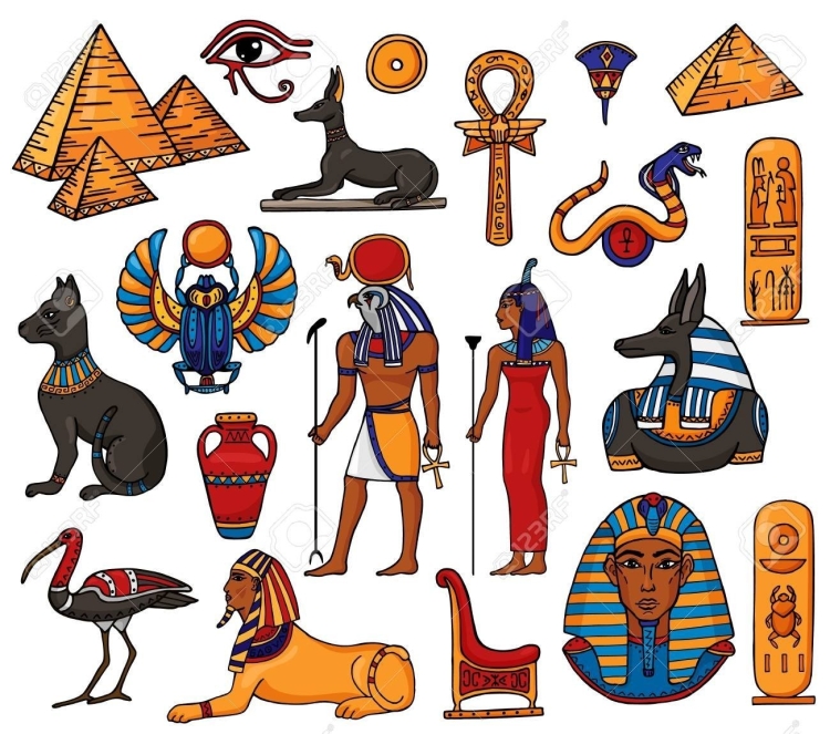 Египетские рисунки людей