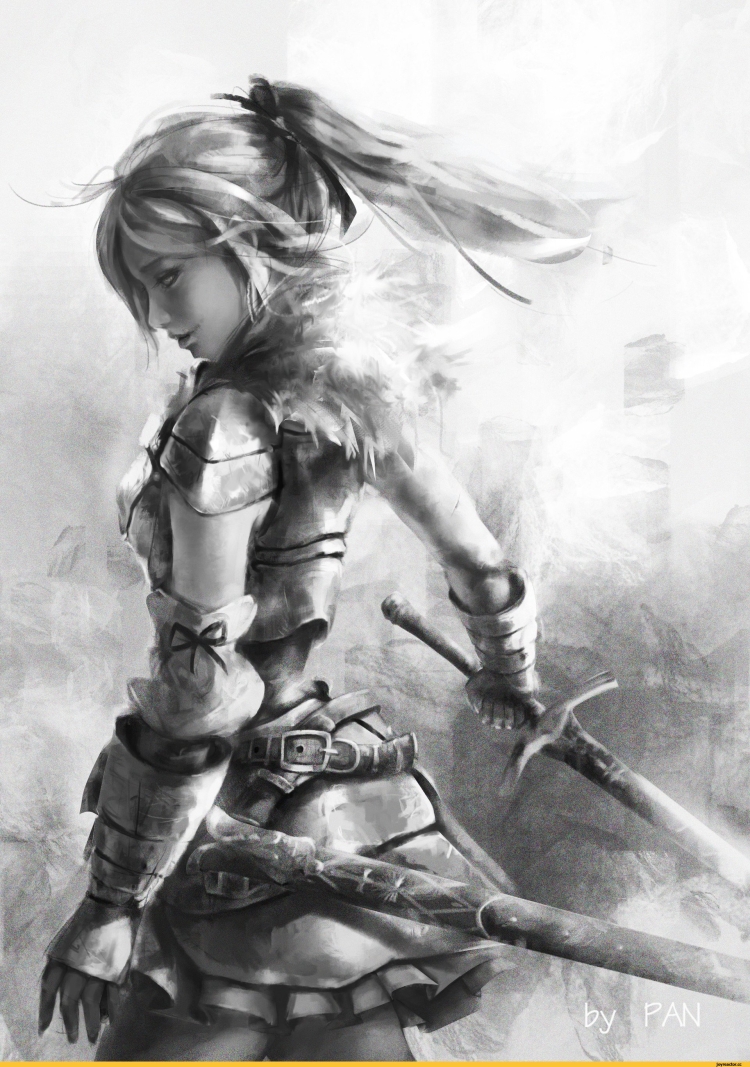 Девушка воин рисунок