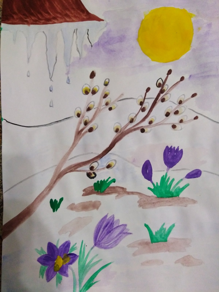 Детские рисунки красота весны