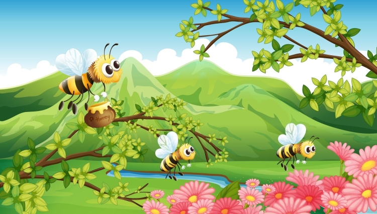 Пчелы в хвойном лесу