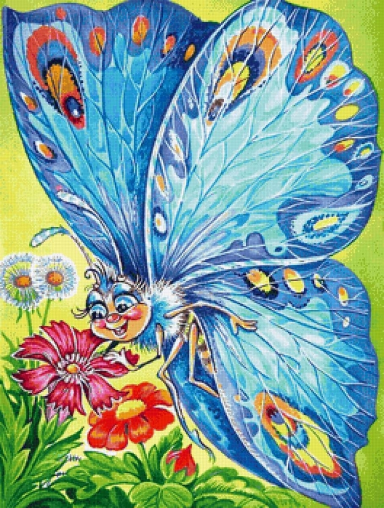 Сказочная бабочка рисунок