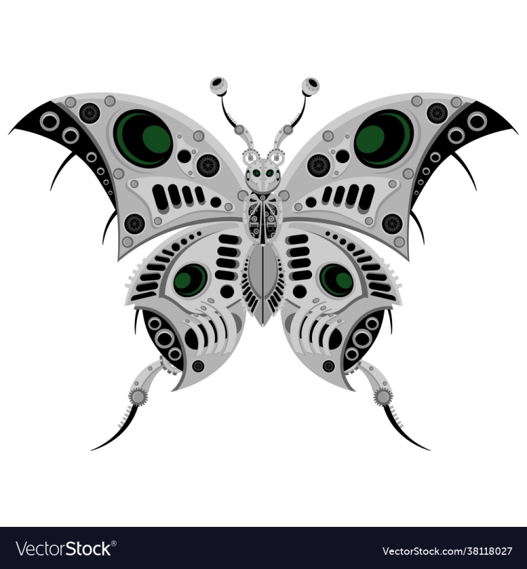 Бабочка робот рисунок