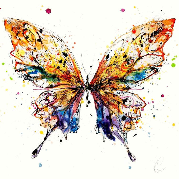 Акварельные рисунки бабочка