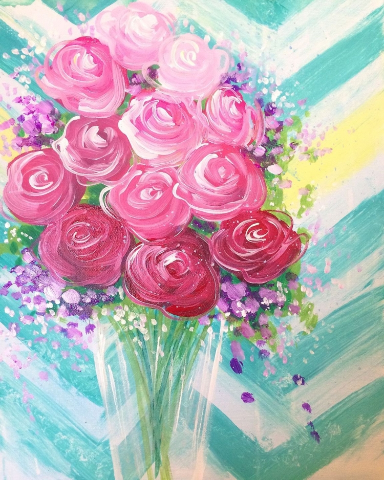 Рисунок цветы для мамы красками