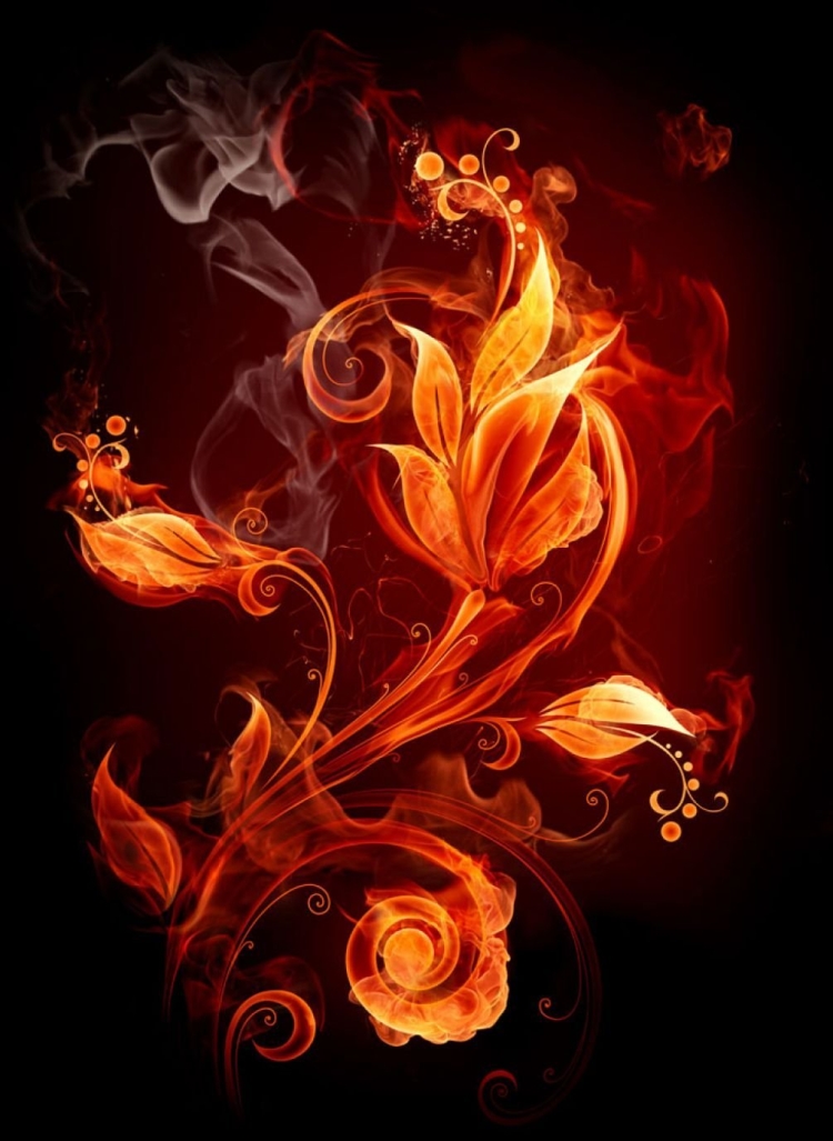Огненный цветок рисунок