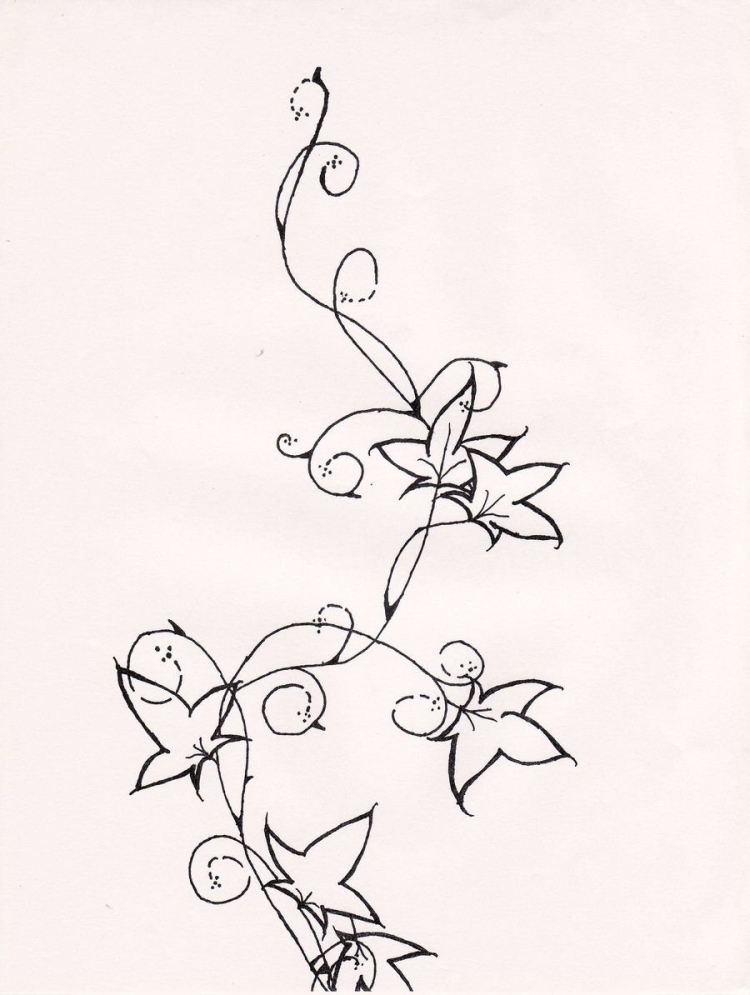 Эскиз цветы на шею - 72 фото