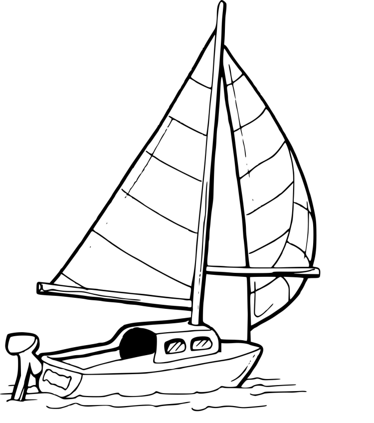 Яхта детский рисунок