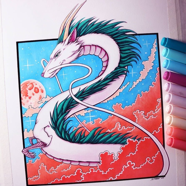 Рисунки для скетчбука дракон