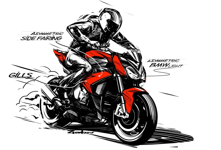 Черно красный мотоцикл рисунок