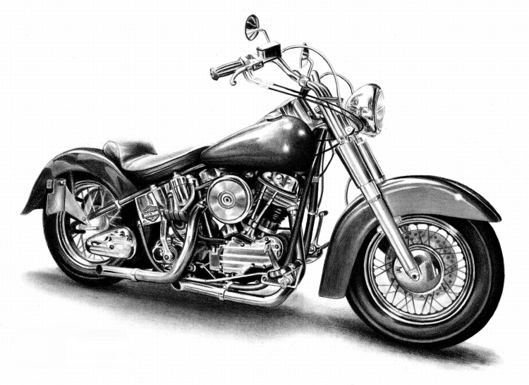 Рисунок мотоцикл чоппер