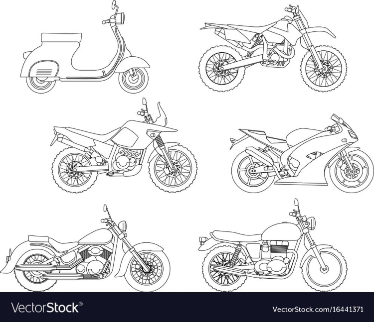 Мотоцикл рисунок пошагово