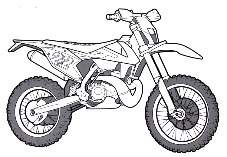 Кросс мотоцикл рисунок