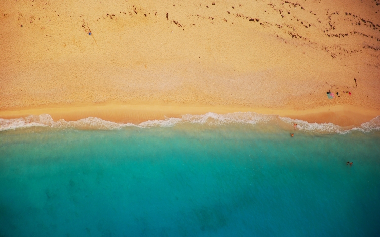 Рисунок моря с песком