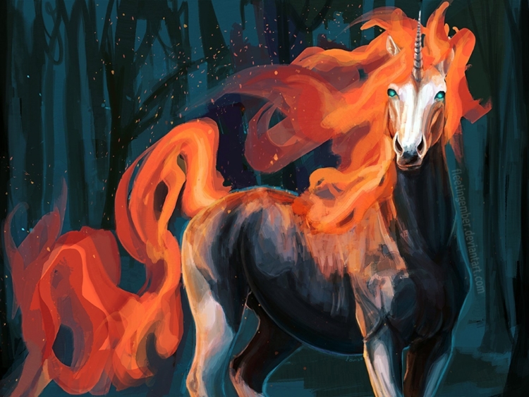Рисунок огненной лошади