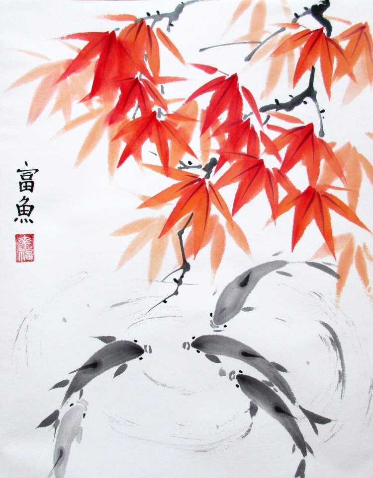 Осень китайская живопись