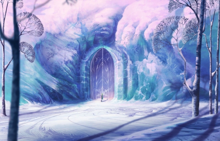 Зимний волшебный лес рисунок