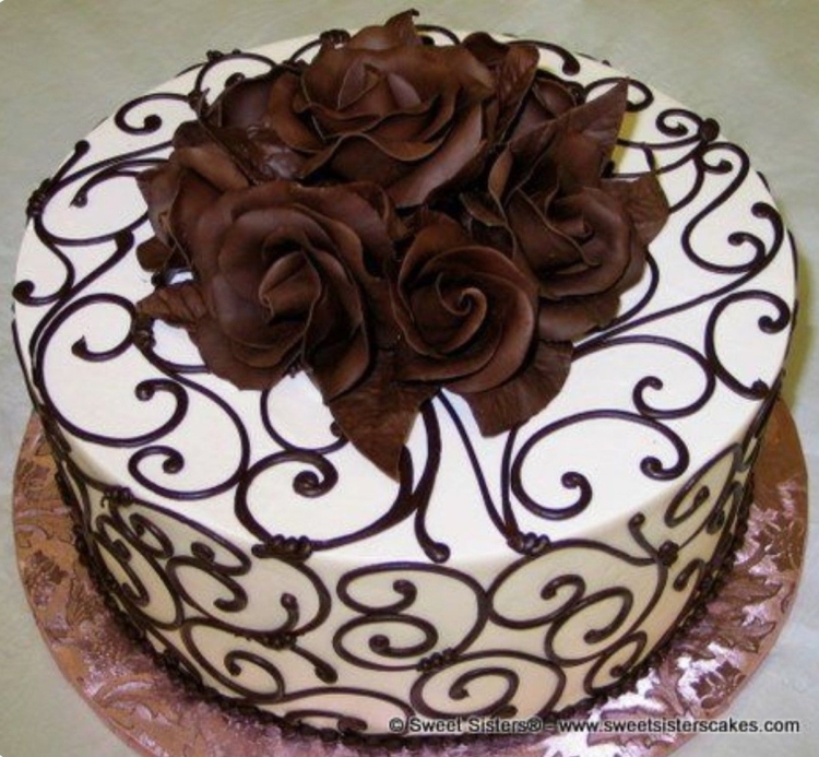 Декор из шоколада для торта своими руками - 74 фото