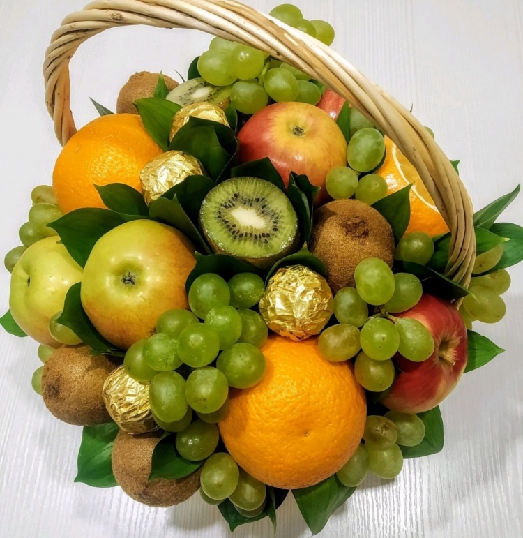 Осенний букет из фруктов - 69 фото