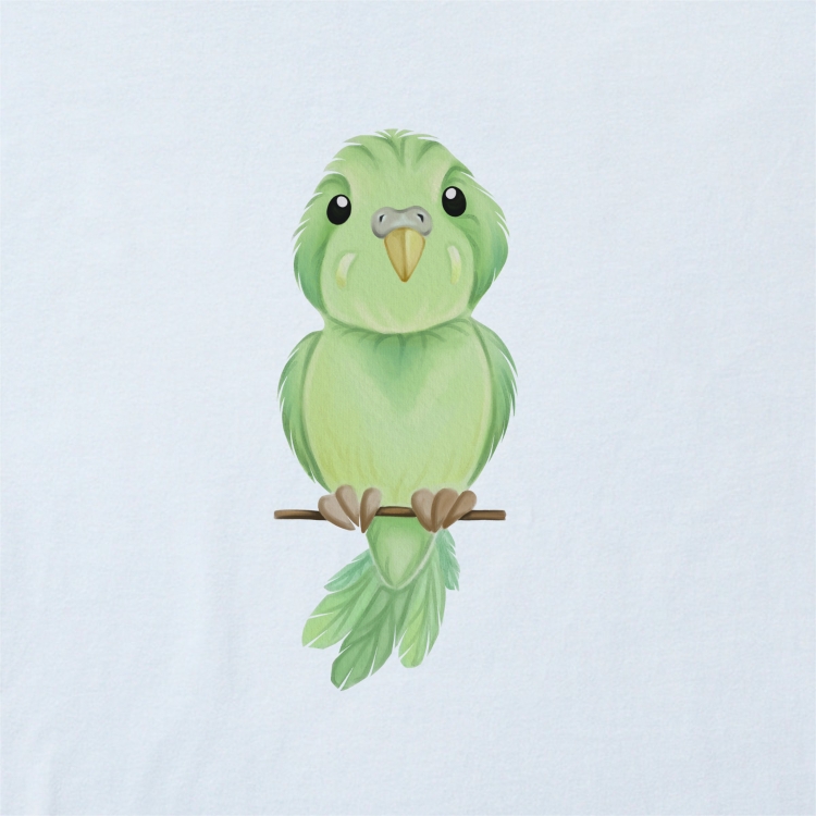 Ярко зеленая птица