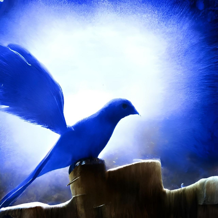 Птица с синими лапами