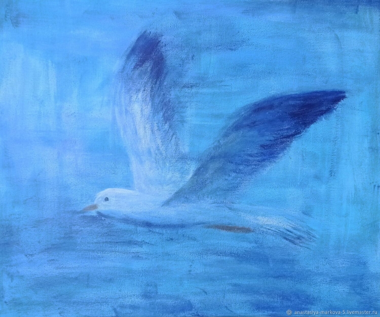Бело синяя птица