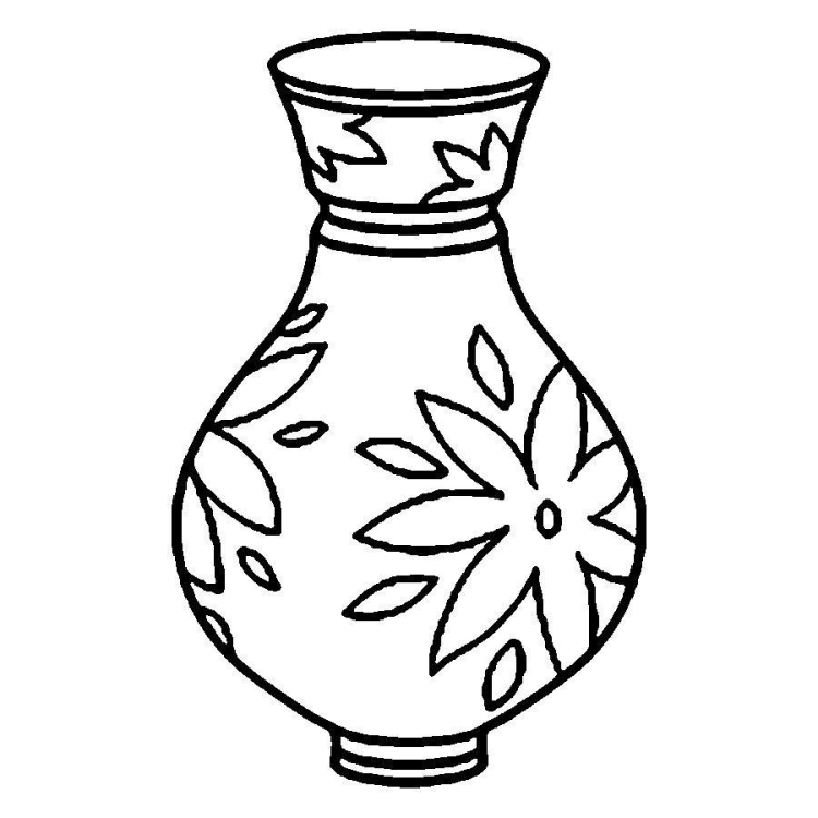 Глиняная ваза для цветов