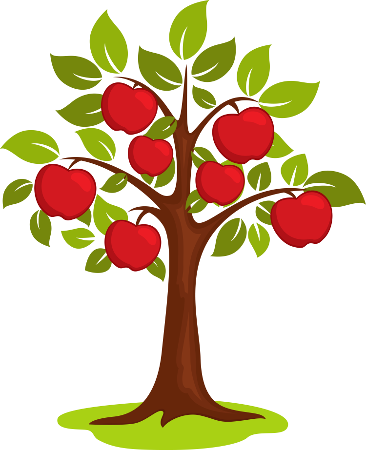 Яблоня с красными цветами