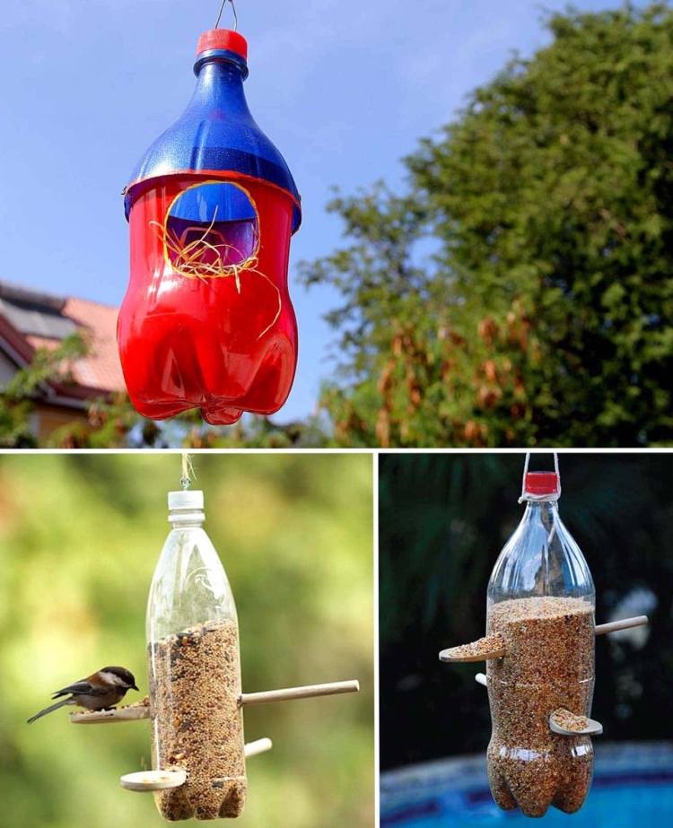Кормушка из пластиковых бутылок: 47 пошаговых инструкций + 150 фото