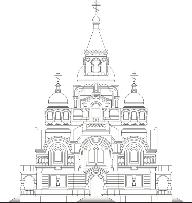 Храм Спаса-на-крови Санкт-Петербург чертёж