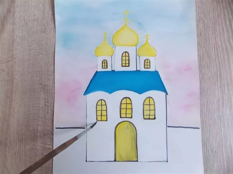 Церковь рисунок