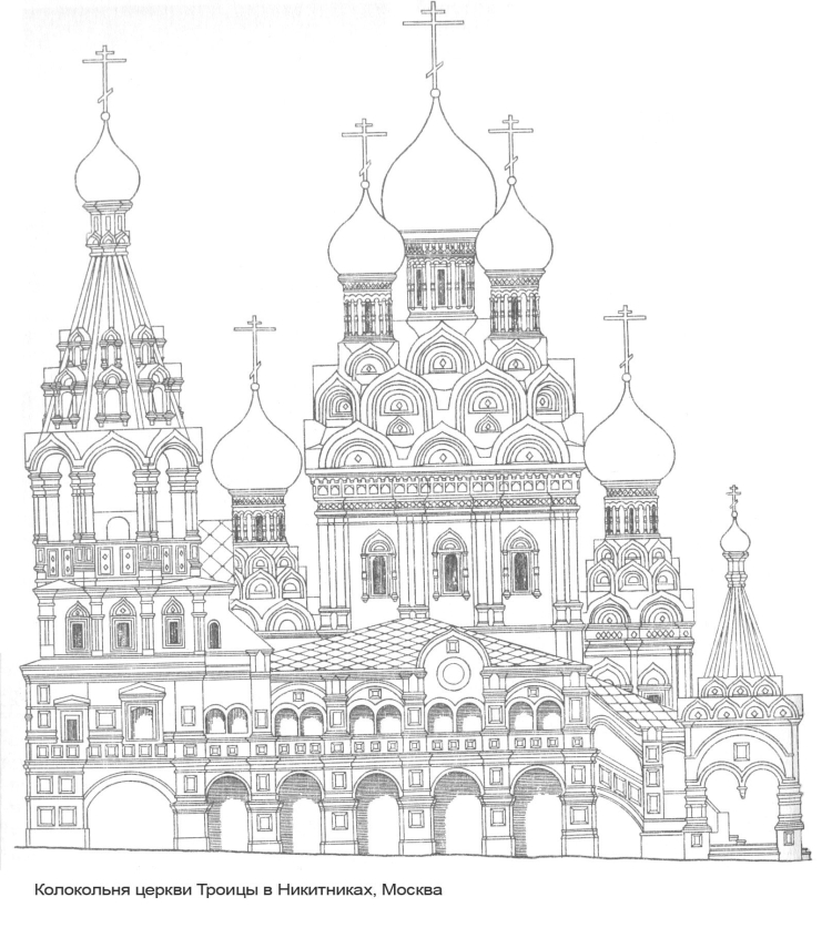 Церковь Троицы в Никитниках чертеж