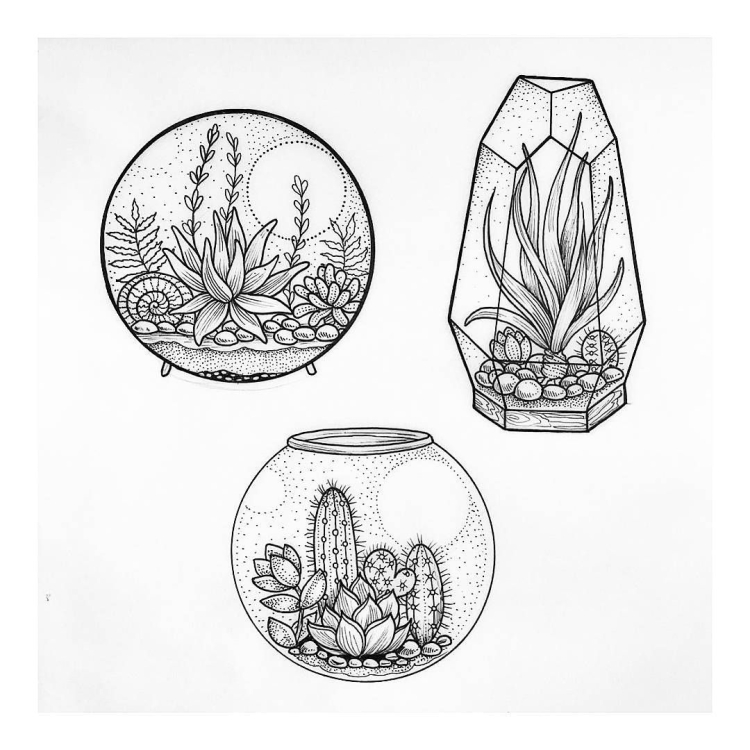 Стеклянный аквариум для цветов